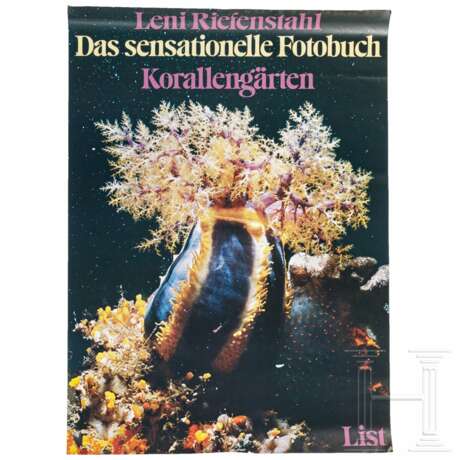 Leni Riefenstahl - Druckfilm-Probeseiten auf Folien zu "Korallengärten", 1978/79, und drei Plakate "Das sensationelle Fotobuch Korallengärten" - photo 4