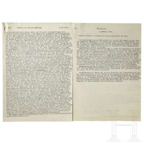Major Emil Fey - elf Dokumententaschen mit Briefen und Unterlagen, 1927-34 - Foto 6