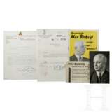 Max Blokzijl - signierter Brief, 1943, ein Brief an ihn, 1944, Portraitfoto, Einladungskarte und Broschüre des Rundfunk-Propagandasprechers - Foto 1