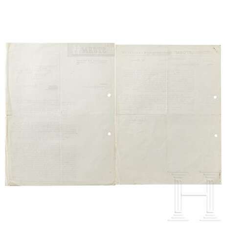 Hendrik Willem "Han" van Etten - signierter Brief des "Hoofdredacteurs" der "Storm SS" an den Personalchef der "Nederlandsche SS" Obersturmführer H. W. Bettink, datiert 22.2.1944 - фото 2