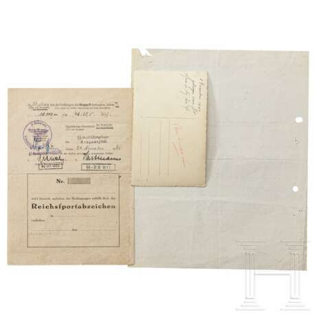 Uniformfoto und Brief von Wachtmeister Hartman an SS-Untersturmführer Hartmann, 1943 - photo 2