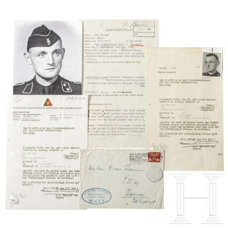 Wachtmeester Klaas van Rossum (1918 - 1974) in der "Lijfwacht Mussert" - Dokumente und Fotos, 1942 - фото 1