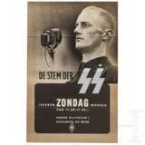 Niederländisches SS-Propagandaplakat "De stem der SS - Zender Hilversum", 1940 - фото 1