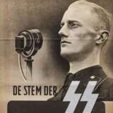 Niederländisches SS-Propagandaplakat "De stem der SS - Zender Hilversum", 1940 - фото 3