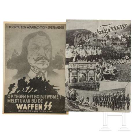 Zwei Werbe-Faltblätter der Waffen-SS, ca. 1941/42 - фото 1