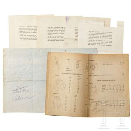 Blaupause "Jeugdstormkoppel", "Prijscourant 1942" der NJS, vier "Kleedingkaart" - photo 2