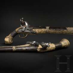 Ein Paar Luxus-Orientpistolen mit Tombakmontierung, osmanisch, um 1800