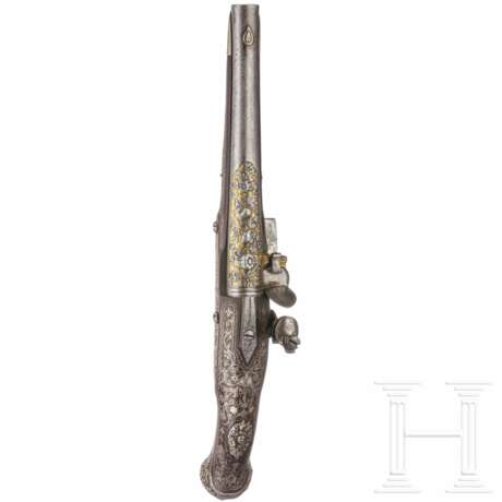 Silbermontierte Luxus-Steinschlosspistole für den orientalischen Markt, Robert Wilson, London, um 1770 - Foto 4