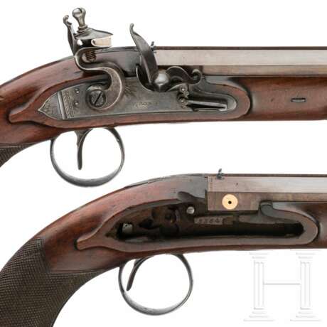 Ein Paar Perkussionspistolen im Kasten, P. Bond, London, um 1810 - photo 6
