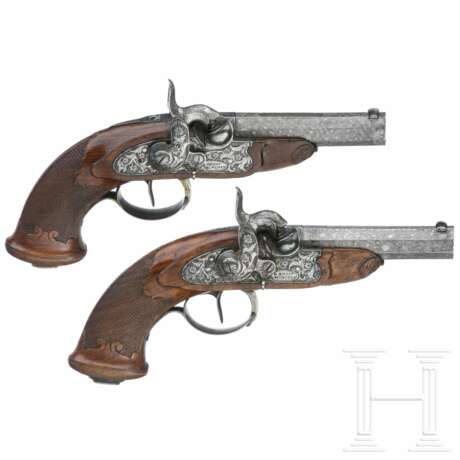 Zwei Reisepistolen, Greis in München, um 1840 - Foto 1