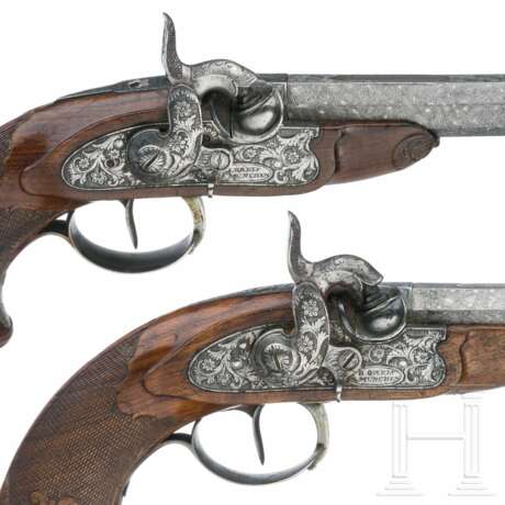 Zwei Reisepistolen, Greis in München, um 1840 - Foto 2