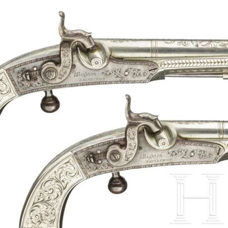 Ein Paar Ganzmetall-Perkussionspistolen, T. Wighton, Edinburgh/Schottland, um 1840 - фото 2