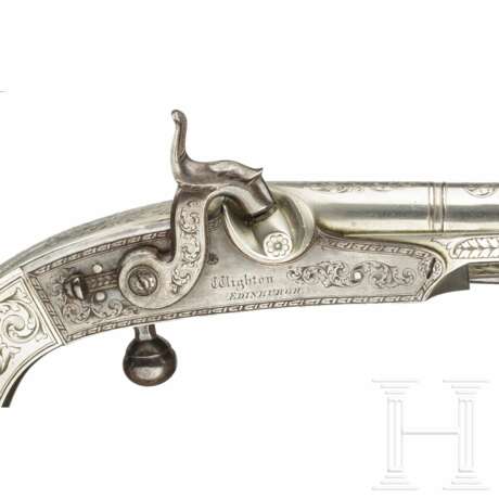Ein Paar Ganzmetall-Perkussionspistolen, T. Wighton, Edinburgh/Schottland, um 1840 - Foto 6