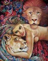 Woman snd lions.origina Woman snd lions.origina