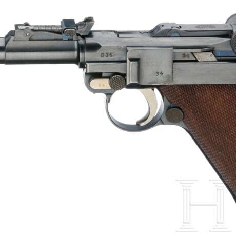 Lange Pistole 08 DWM 1915, mit Tasche, Brett, vier nummerngleichen Magazinen - Foto 2