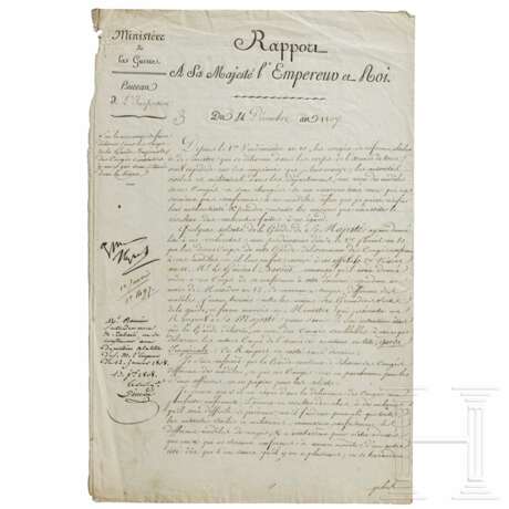 Napoleon I. - eigenhändige Apostille auf einem Rapport vom 21.12.1807 - фото 1