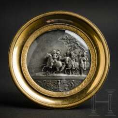 Silbernes Miniaturrelief "Schlacht von Wagram", Kirstein in Straßburg, um 1810