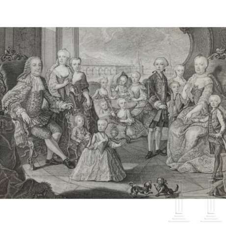 Johann Christoph Winkler - "Familia Augusta", in originalem Rahmen, 1756 - photo 2