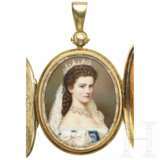 Kaiserin Elisabeth von Österreich – Medaillon mit Portrait und Haarlocken, wohl persönliches Geschenk der Kaiserin nach der Krönung, um 1867 - фото 7