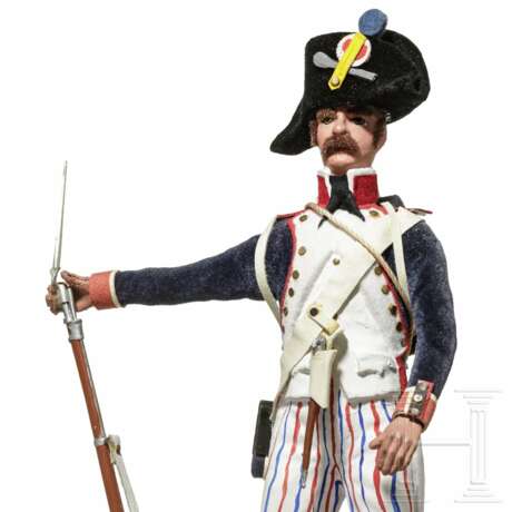 Infanterist der Revolutionsarmee um 1794 - Uniformfigur von Marcel Riffet, 20. Jhdt. - Foto 5