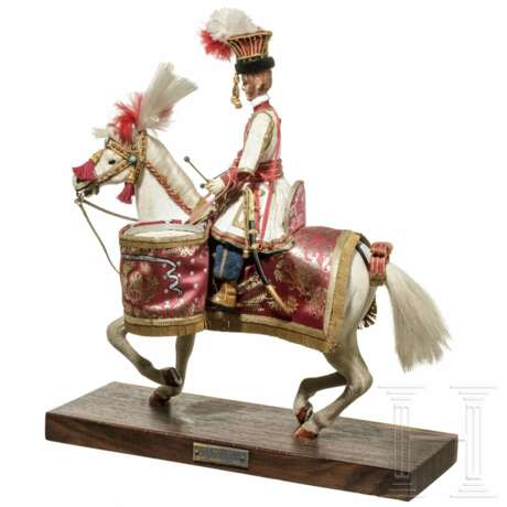 Pauker der Lanciers polonaise de la Garde um 1811 auf Pferd - Uniformfigur von Marcel Riffet, 20. Jhdt. - photo 3