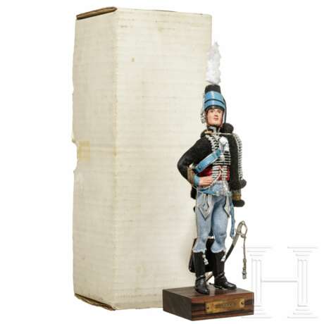 Husar um 1793 - Uniformfigur von Marcel Riffet, 20. Jhdt. - Foto 1
