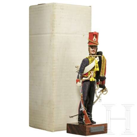 Husar um 1815 - Uniformfigur von Marcel Riffet, 20. Jhdt. - Foto 1