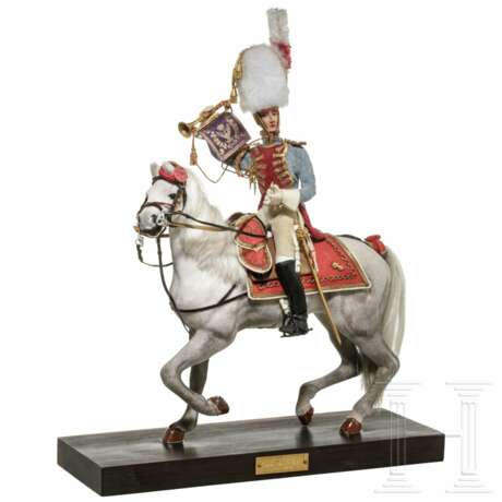 Trompeter der Grenadiers à cheval der Garde ab 1804 auf Pferd - Uniformfigur von Marcel Riffet, 20. Jhdt. - Foto 2