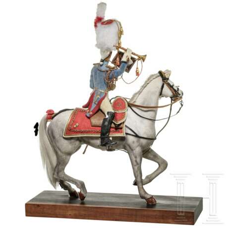 Trompeter der Grenadiers à cheval der Garde ab 1804 auf Pferd - Uniformfigur von Marcel Riffet, 20. Jhdt. - Foto 3