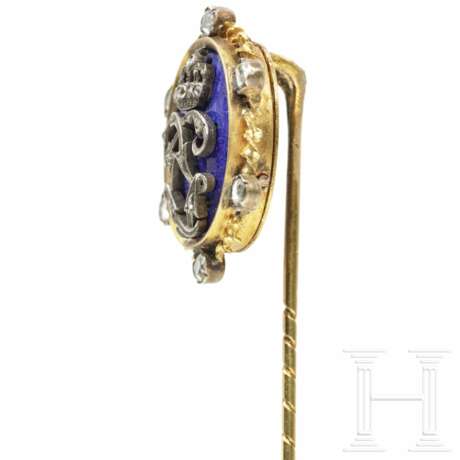 König Ludwig II. - diamantbesetzte goldene Geschenknadel - photo 4