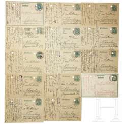 Hofpianistin Gabriele von Lottner (1883 - 1958) - 14 handschriftliche Postkarten von Max Reger, datiert 1914-16