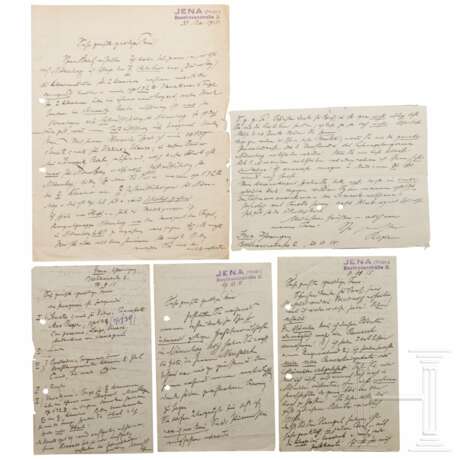 Hofpianistin Gabriele von Lottner (1883 - 1958) - fünf handschriftliche Briefe von Max Reger, datiert 1915 - Foto 1