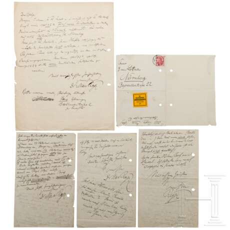 Hofpianistin Gabriele von Lottner (1883 - 1958) - fünf handschriftliche Briefe von Max Reger, datiert 1915 - Foto 2