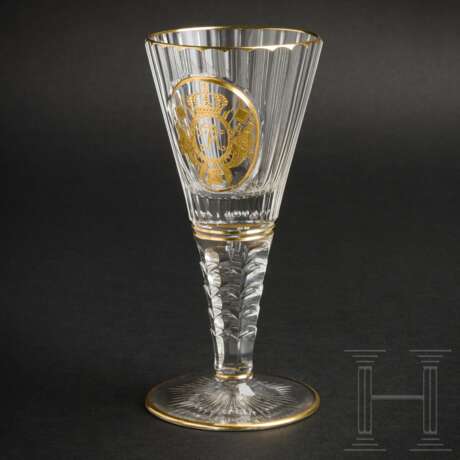 Kaiser Wilhelm II. - Rotweinglas aus dem großen Preußen-Service, um 1912 - Foto 1