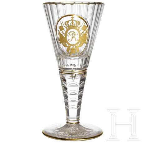 Kaiser Wilhelm II. - Rotweinglas aus dem großen Preußen-Service, um 1912 - Foto 2