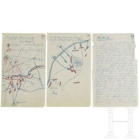 Leutnant Hermann Göring - 193 Tagebuchseiten und sieben Skizzen aus dem 1. Weltkrieg vom 1. August 1914 bis zum 10. Januar 1915 - Foto 7