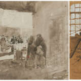 Group of two drawings: "Markt in Chioggia" und "Schleifer" - photo 1