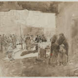 Group of two drawings: "Markt in Chioggia" und "Schleifer" - photo 3