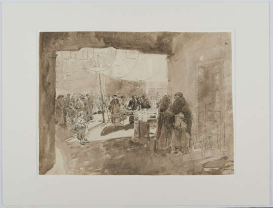 Group of two drawings: "Markt in Chioggia" und "Schleifer" - фото 4