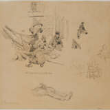 Group of two drawings: Character study on "Chioggia" and character study of a sitting girl - Foto 3