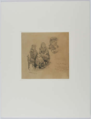 Group of two drawings: Character study on "Chioggia" and character study of a sitting girl - Foto 8