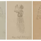 Group of 3 sketches: "Chioggia"; "Frühling zieht ins Land"; "Mann mit Schubkarre" - photo 1