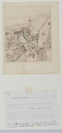 Konvolut aus drei Zeichnungen: "Schloss Werenwag", "Harburg in Schwaben" und "Spitzbergen" - Foto 5