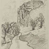 Konvolut aus drei Zeichnungen: "Schloss Werenwag", "Harburg in Schwaben" und "Spitzbergen" - фото 6