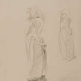 Group of 4 drawings: old man; Study from Volendam with sailing boat and children; Hofbräuhaus; Study from Volendam with standing woman - Foto 2