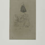 Group of 4 drawings: old man; Study from Volendam with sailing boat and children; Hofbräuhaus; Study from Volendam with standing woman - фото 8