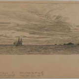 Konvolut aus vier Zeichnungen: "Seenlandschaft", "Rotterdam", 2 Skizzen des Hamburger Hafens, "Zweimaster" - photo 9