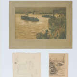 Mixed lot of five lithographs and two drawings - Foto 5