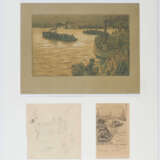 Mixed lot of five lithographs and two drawings - Foto 6