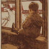 Konvolut aus vier Druckgraphiken und einer Zeichnung: "Der erste Schnee", Im Hafen, "In Erwartung der Fischerboote", "Holländischer Bauer" und "Italienischer Schiffer" - photo 4